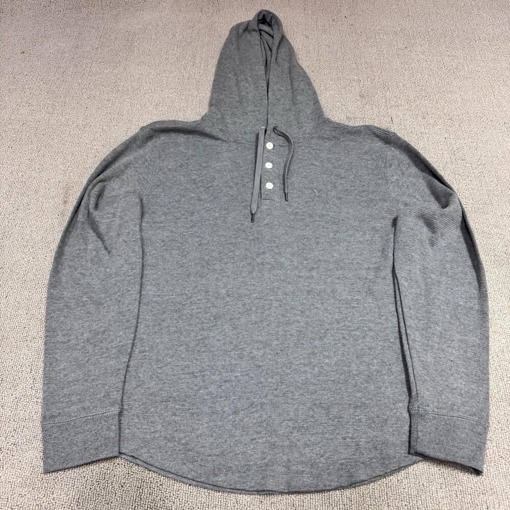 American Eagle Outfitters Hoodie Gray Lightweight Long Sleeve Men’s Medium NWT - Picture 5 of 12